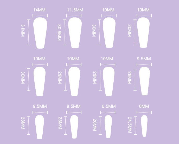 Luvion Nails Premium Press-On Kit – Azure Ocean Swirl & Abstract Wave Art (24 Pcs)