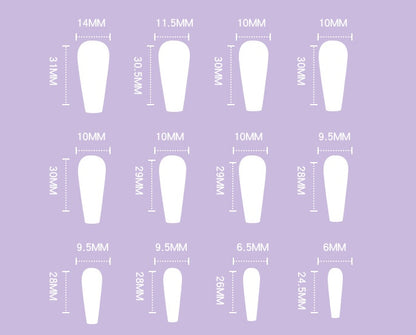 Luvion Nails Premium Press-On Kit – Azure Ocean Swirl & Abstract Wave Art (24 Pcs)