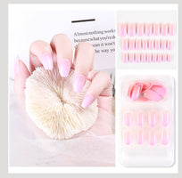 Luvion Nails Premium Press-On Kit – Dreamy Pink Petal & Soft Glow Ombre (24 Pcs)